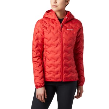 Columbia Delta Ridge Down Hooded, Chamarras Rojos Para Mujer | 391682-PZO